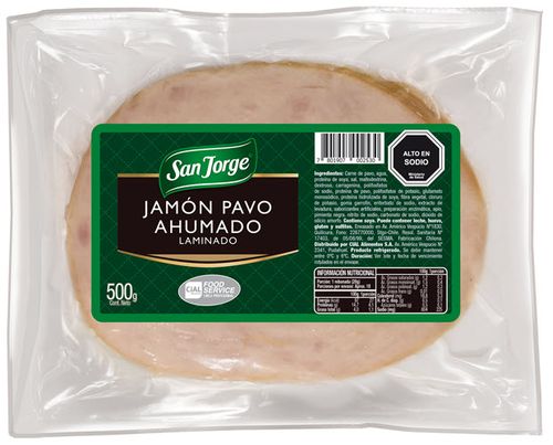 JAMÓN PAVO AHUMADO LAMINADO 500 G