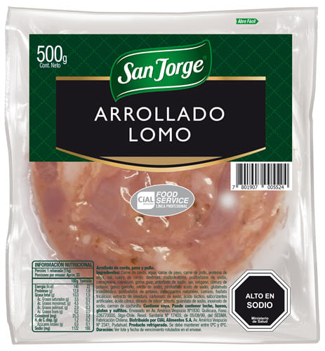 ARROLLADO LOMO LAMINADO 500 G