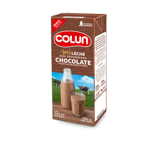 LECHE SEMI DESCREMADA CHOCOLATE  200 ML 24 UN