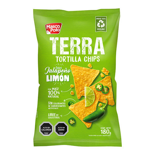 TORTILLA JALAPEÑO LIMÓN 180 G