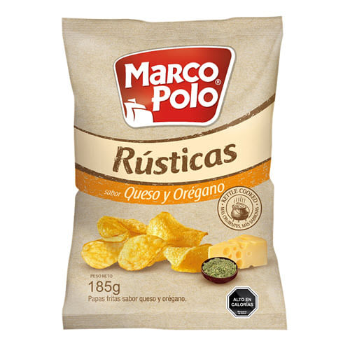 PAPAS FRITAS RÚSTICAS QUESO  185 G