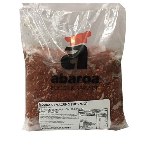 CARNE MOLIDA 10% MG 1 KG