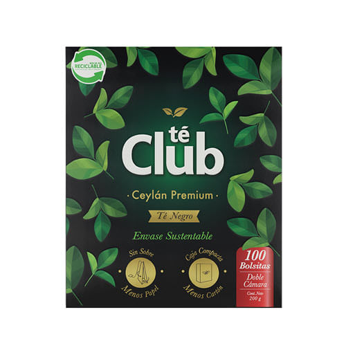 TÉ CEYLÁN PREMIUM SUSTENTABLE 100 BOLSAS