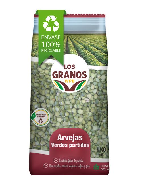 ARVEJAS PARTIDAS LOS GRANOS 1KG (DISPLAY 10)