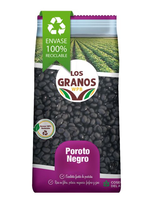 POROTOS NEGROS LOS GRANOS 1 KG (DISPLAY 10)