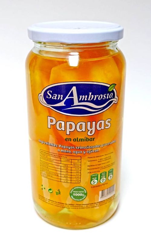 PAPAYA AL JUGO FRASCO SAN AMBROSIO 1 KG