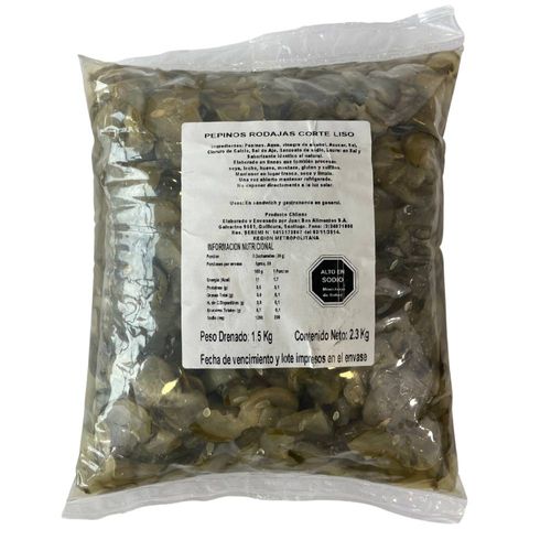 PEPINO RODAJAS CORTE LISO 4X1,5 KG (CAJA 4)