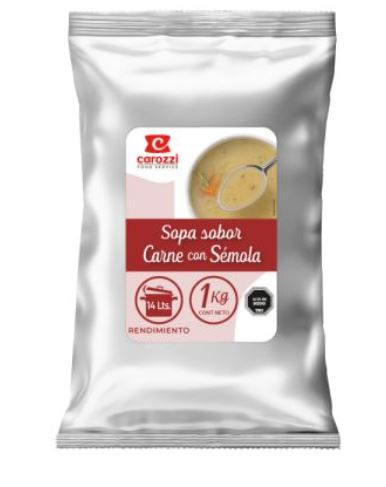 SOPA CARNE CON SEMOLA CAROZZI 1 KG