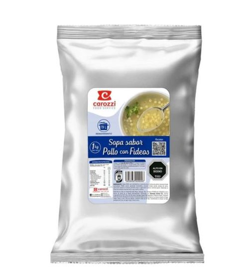 SOPA SABOR POLLO CON FIDEOS CAROZZI 1 KG