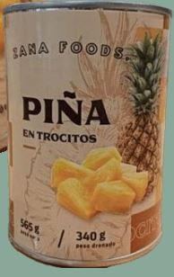 PIÑA EN TROCITOS ZANAFOODS 565 G