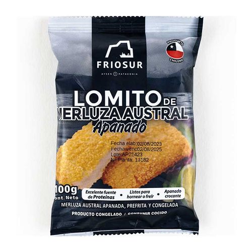 MERLUZA LOMITO AUSTRAL APANADO 100 GR